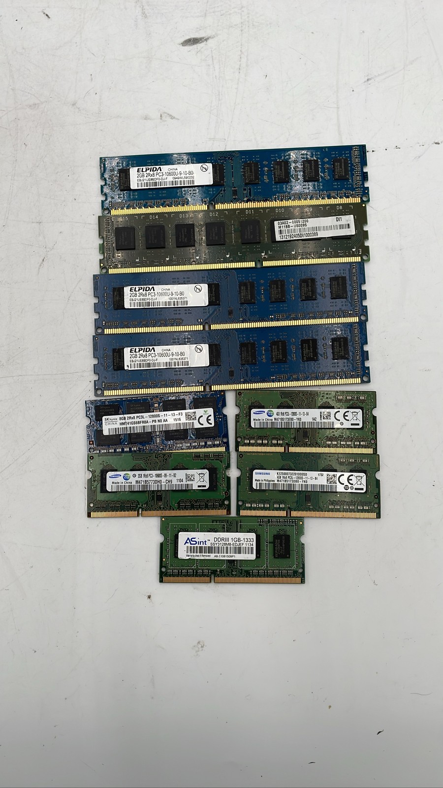 DDR3 DDR3L RAM 1GB 2GB 4GB 8GB Desktop Laptop Memory Mixed Lot Of 9