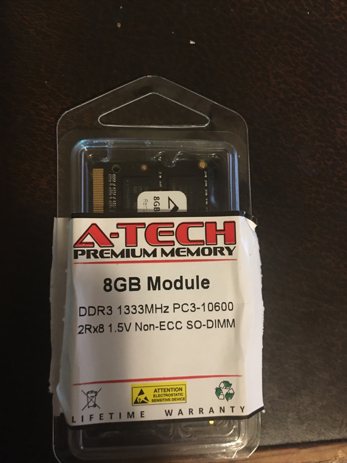 ATECH 8GB SODIMM PC3-10600 Laptop Memory (EB3-SP00055)