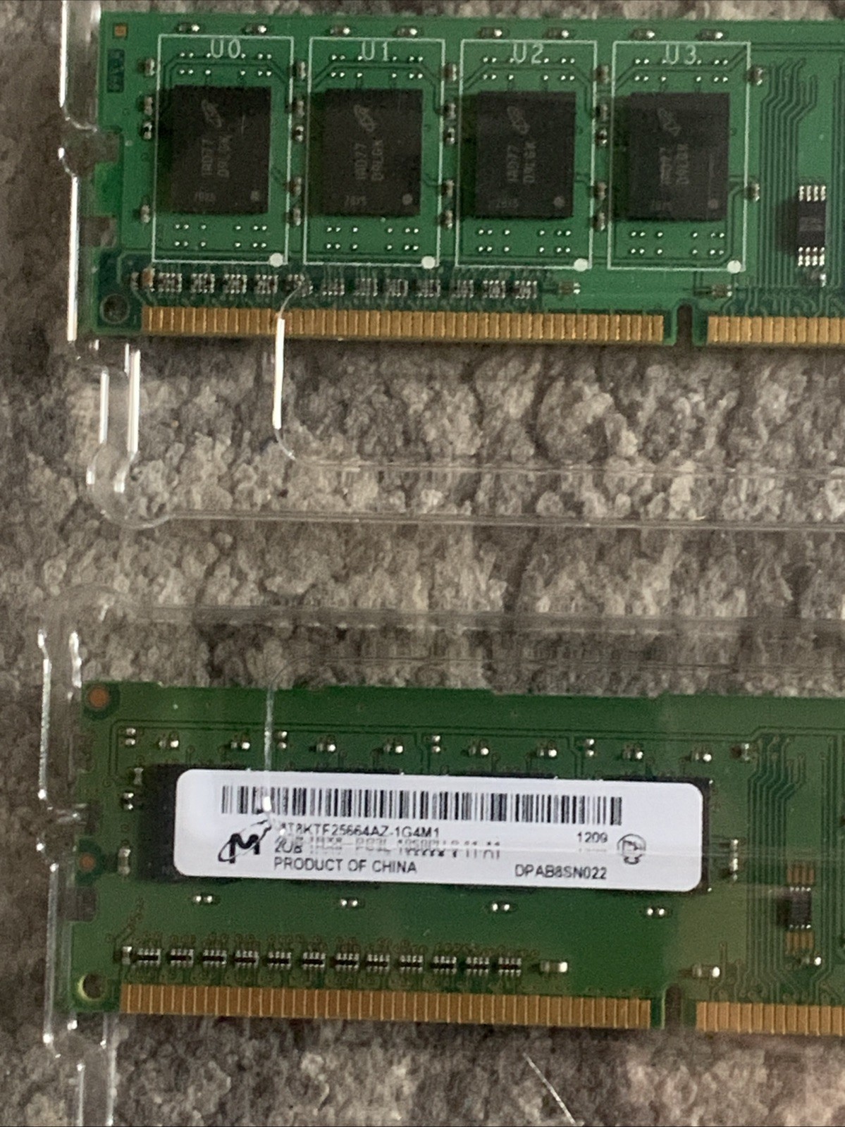 Crucial 2GB 240pin DIMM 256Mx64 DDR3 Desktop Memory CT25664BA1339.M8FR. Qty 2