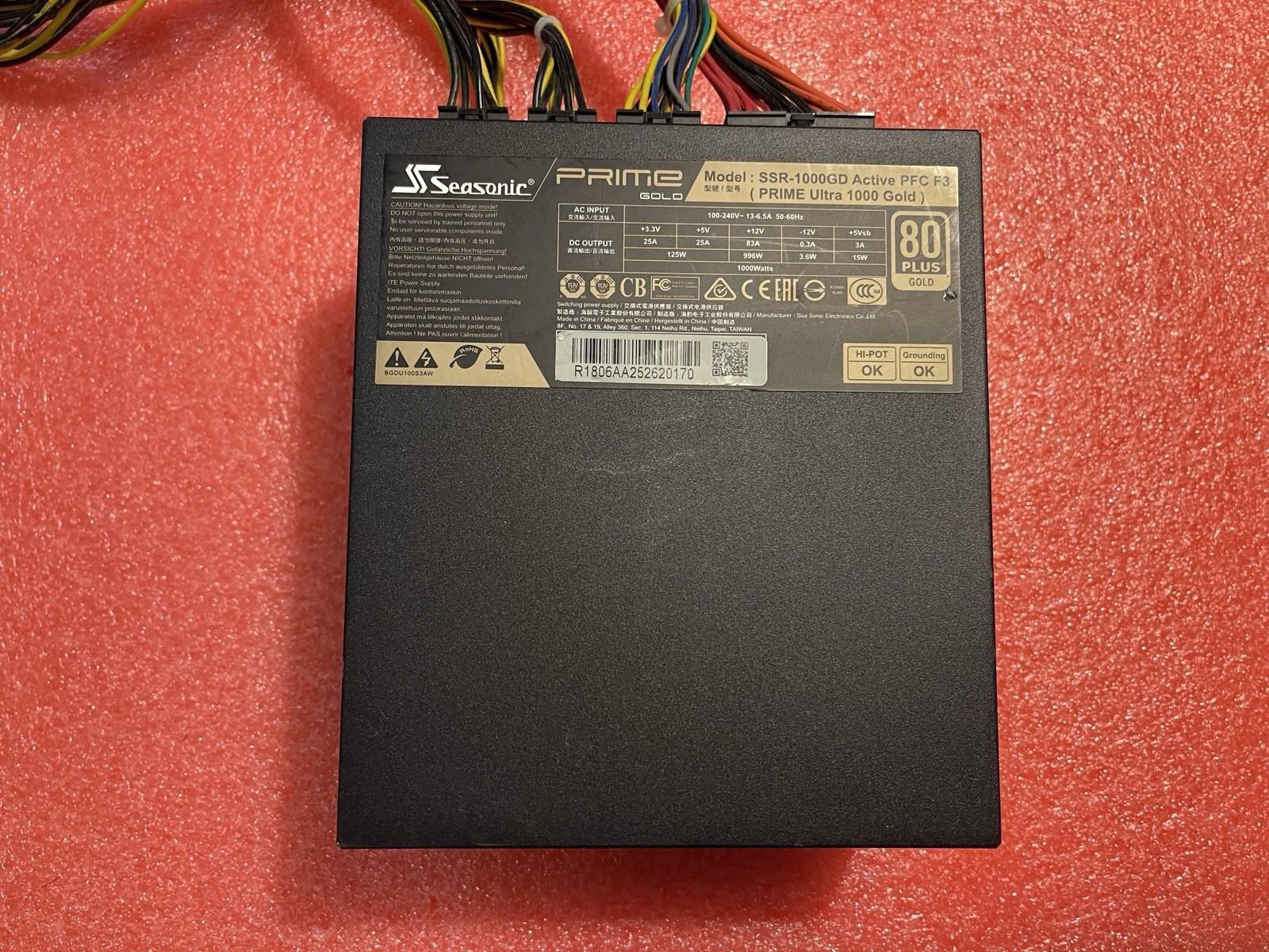 Seasonic PRIME Ultra 1000w TITANIUM Fully Modular SSR-1000TR