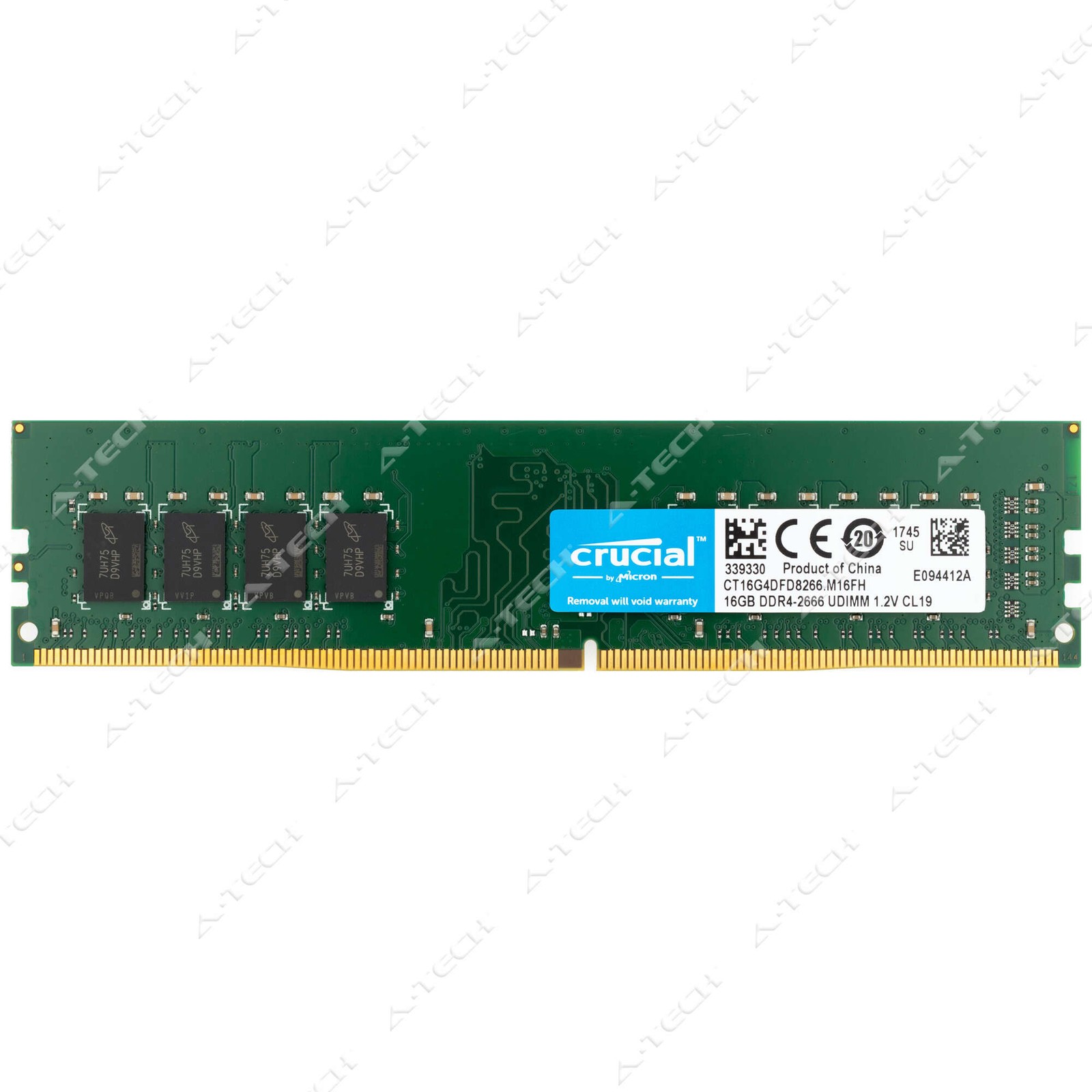Crucial 16GB DDR4 2666MHz PC4-21300 2Rx8 DIMM Desktop Memory RAM (CT16G4DFD8266)