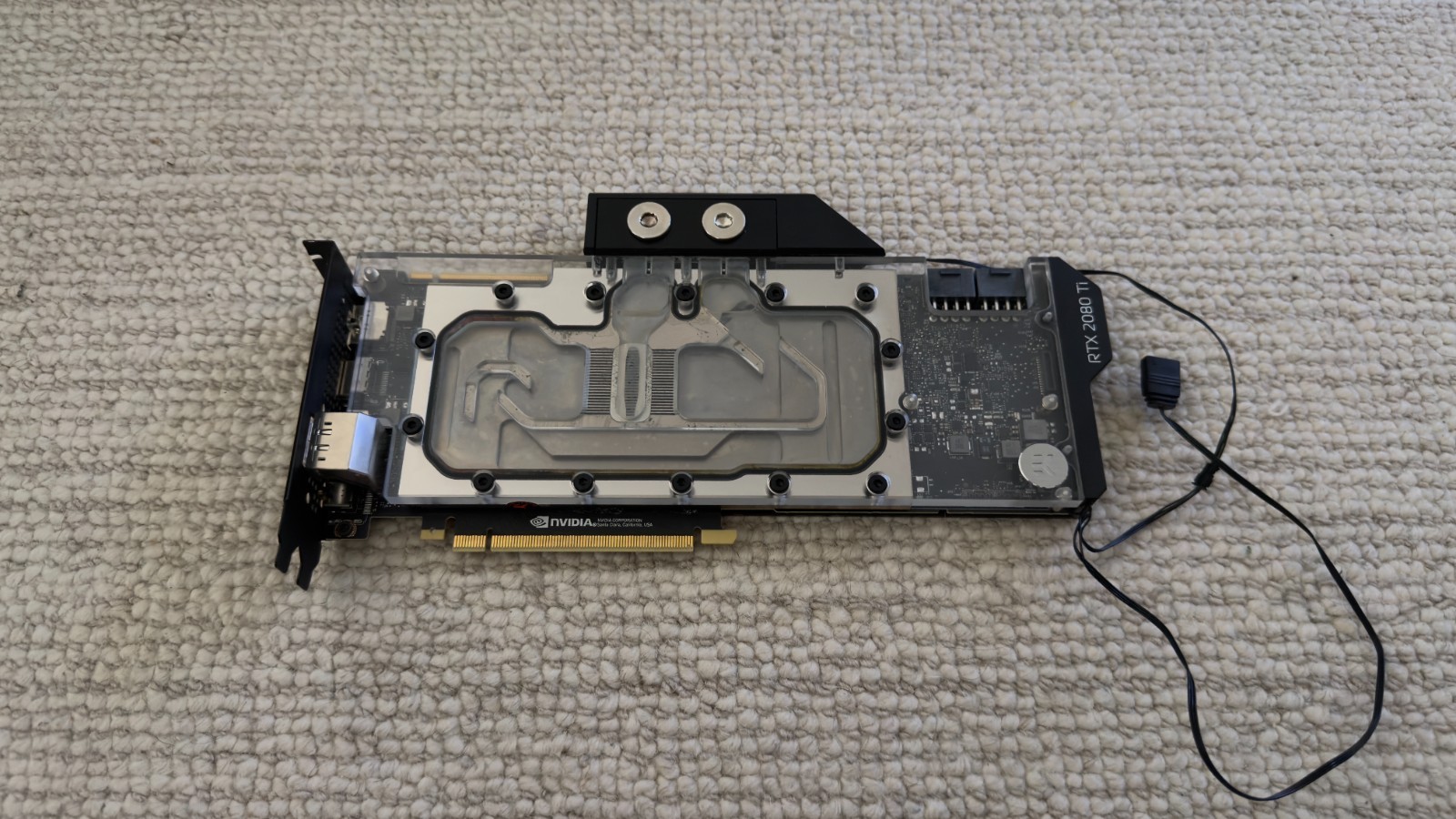 NVIDIA Titan RTX 24GB GPU GDDR6 PCIe 3.0 CUDA with EK-Quantum Vector RE Ti D-RGB