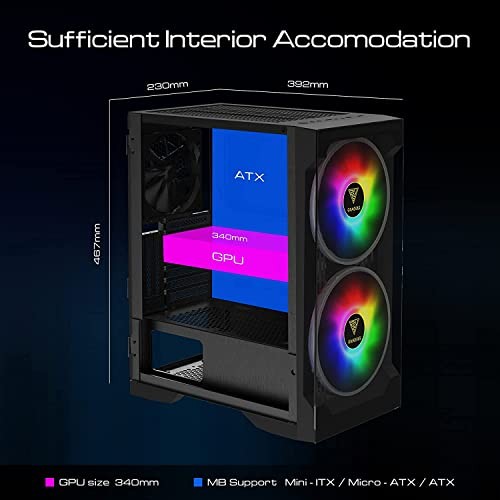 ATX Mid Tower Gaming Computer Case for Desktops & PC, 2X APOLLO E2 Elite V2