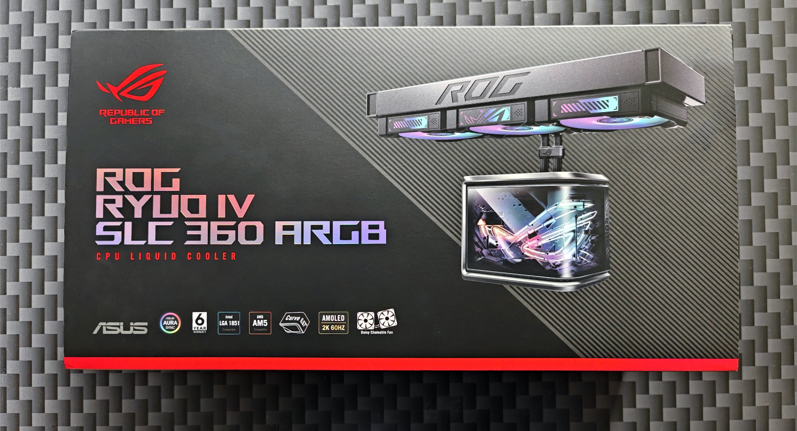 ASUS ROG RYUO IV SLC 360 ARGB 360mm All-in-One Liquid CPU Cooling Kit Black New