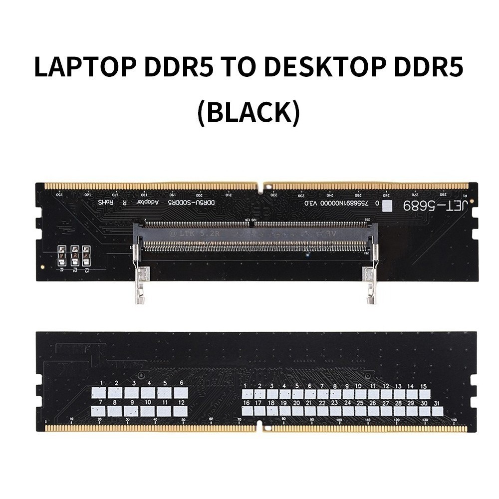 2PCS Laptop DDR5 RAM to Desktop Adapter Card Memory Tester SO-DIMM to PC DDR5Xg