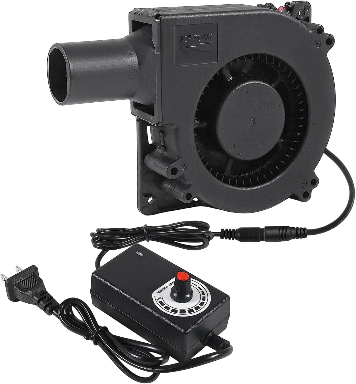 120Mm X 32Mm Electric BBQ Blower Fan 12V with 110V – 240V AC Variable Speed Cont