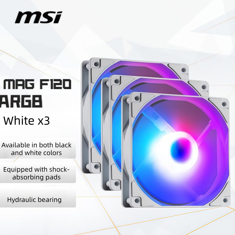 NEW MAG F120 ARGB-3RB 3-Pack white regular Blade Fan Free shipping fast delivery