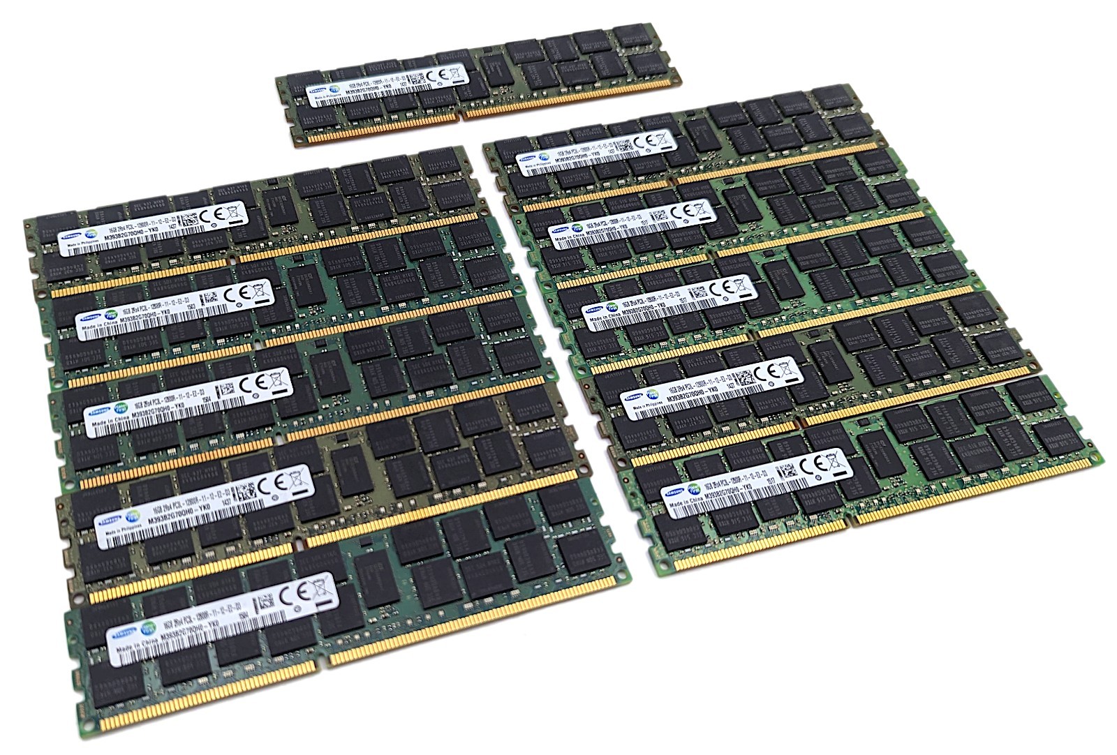 Lot 11x Samsung 16GB 2Rx4 PC3L-12800R ECC Reg Server RAM RDIMM M393B2G70QH0-YK0