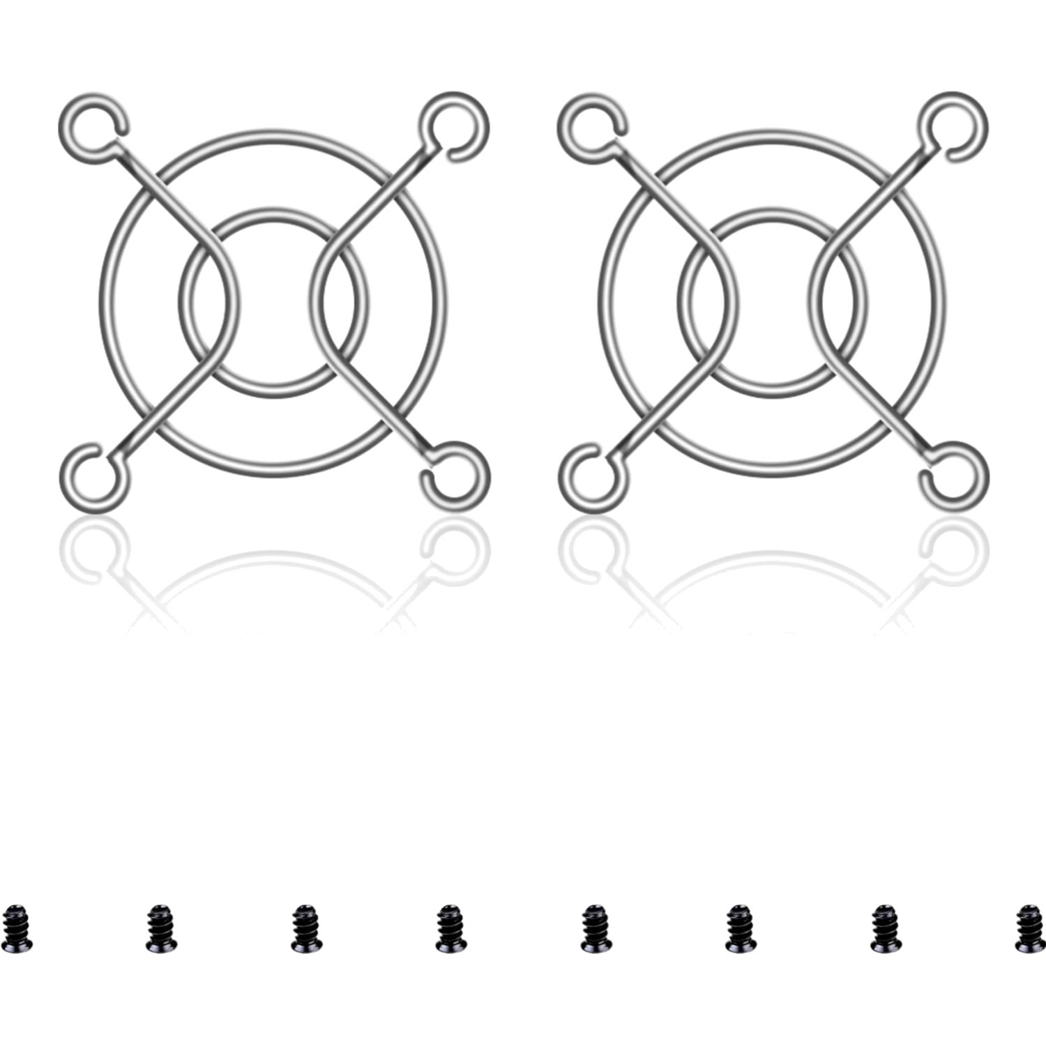 Fan Grill Protector for 40mm Fans, 2 Pack with Screws for Desktop Cooling