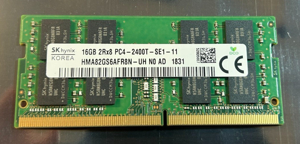 SK HYNIX 16GB DDR4 PC4-2400T HMA82GS6AFR8N-UH SODIMM LAPTOP MEMORY