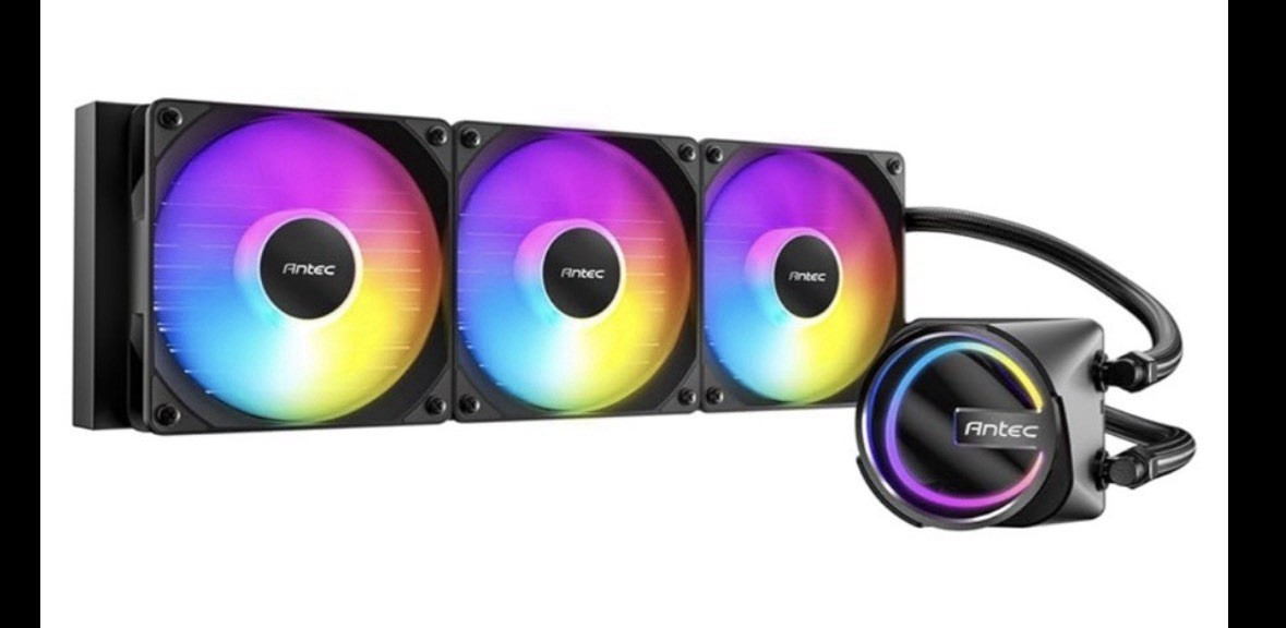 Antec Liquid CPU Cooler Black with Multicolor RGB Triple Fans