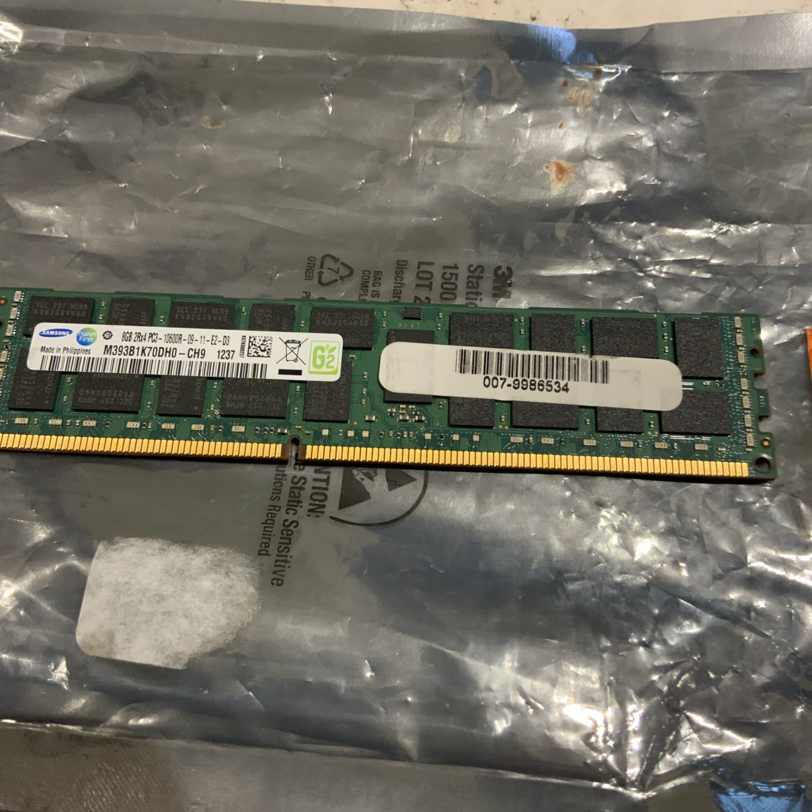 Samsung 8GB 2Rx4 PC3-10600R DDR3 1333 MHz 1.5V ECC RDIMM REG Server Memory RAM
