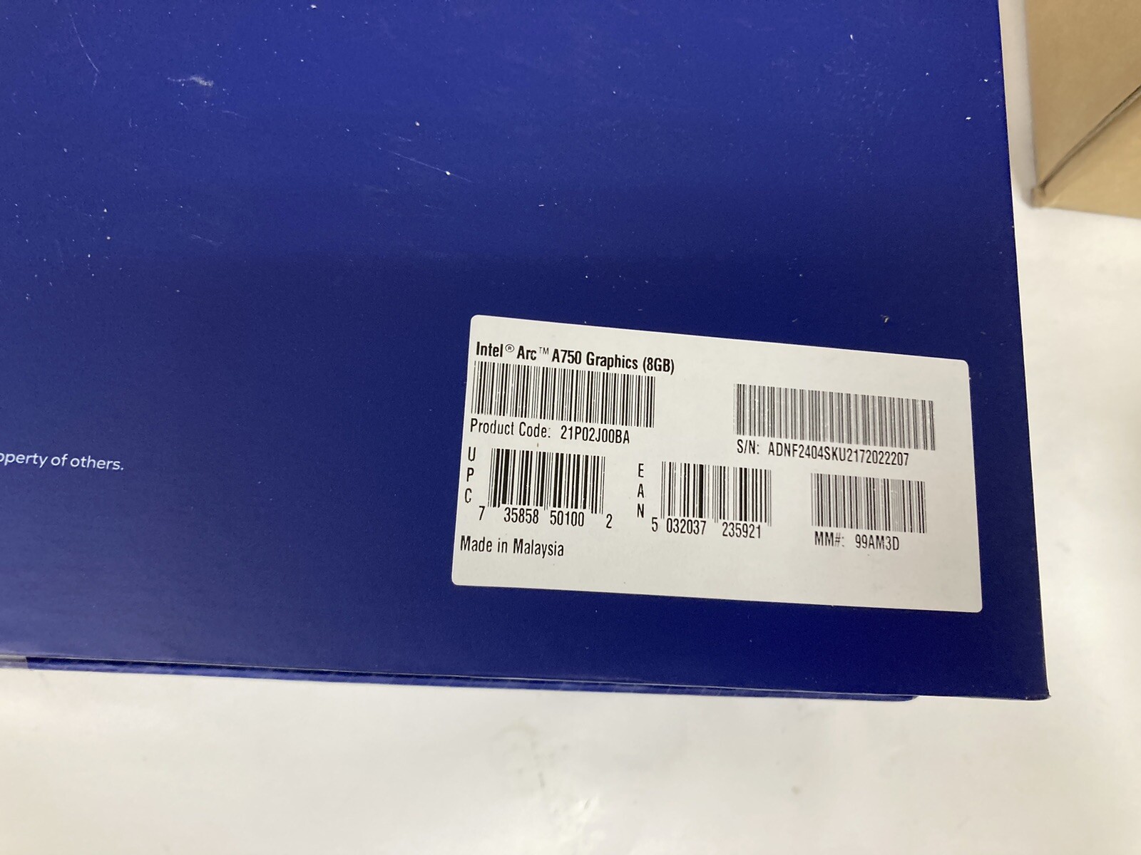 Intel Arc A750 Graphic Card – 8 GB GDDR6 (99am3d) New Sealed in Box