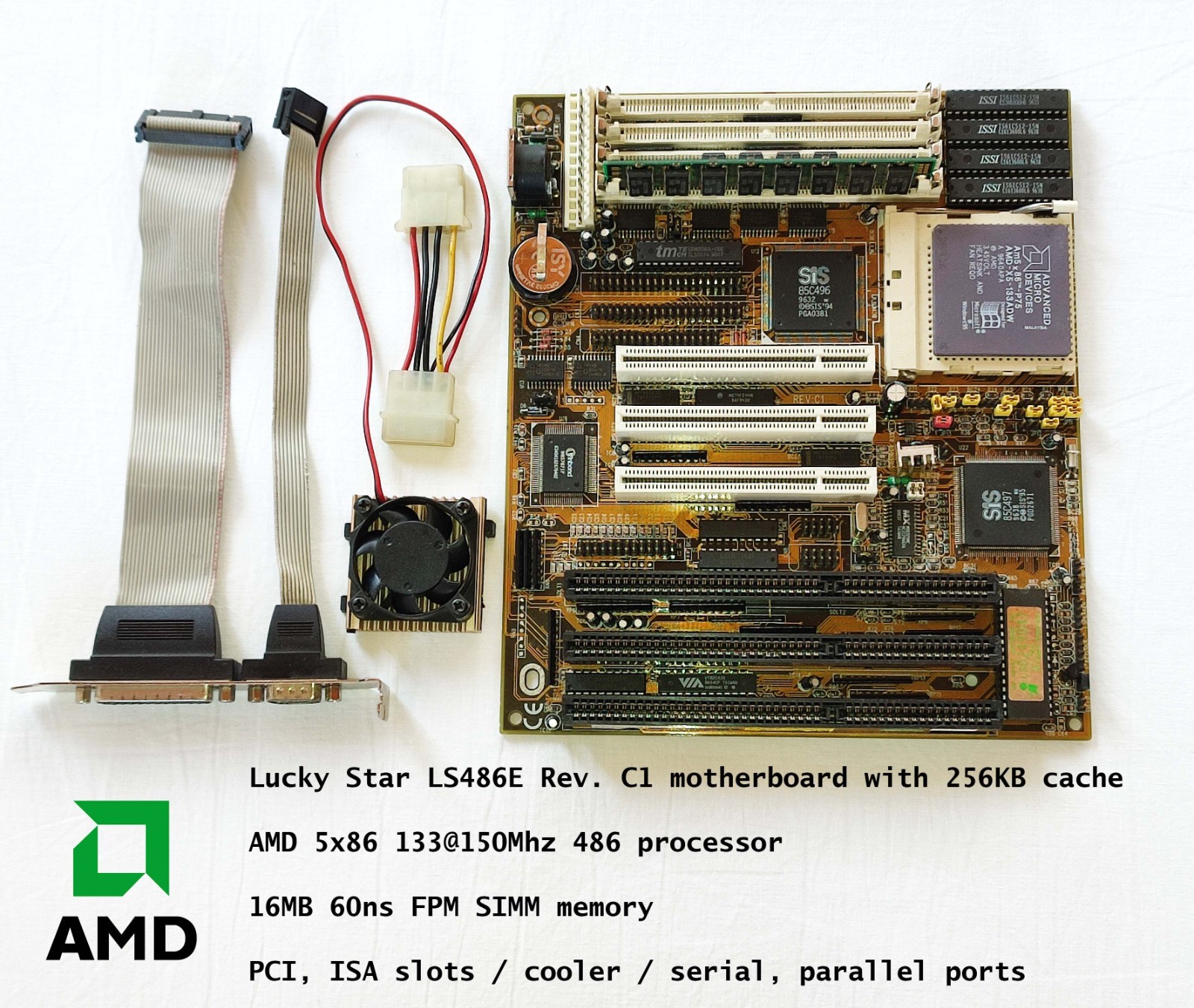 486 MAX Mk2 – Lucky Star LS-486E Socket 3, AMD 5×86 at 150Mhz, 16MB 60ns FPM RAM