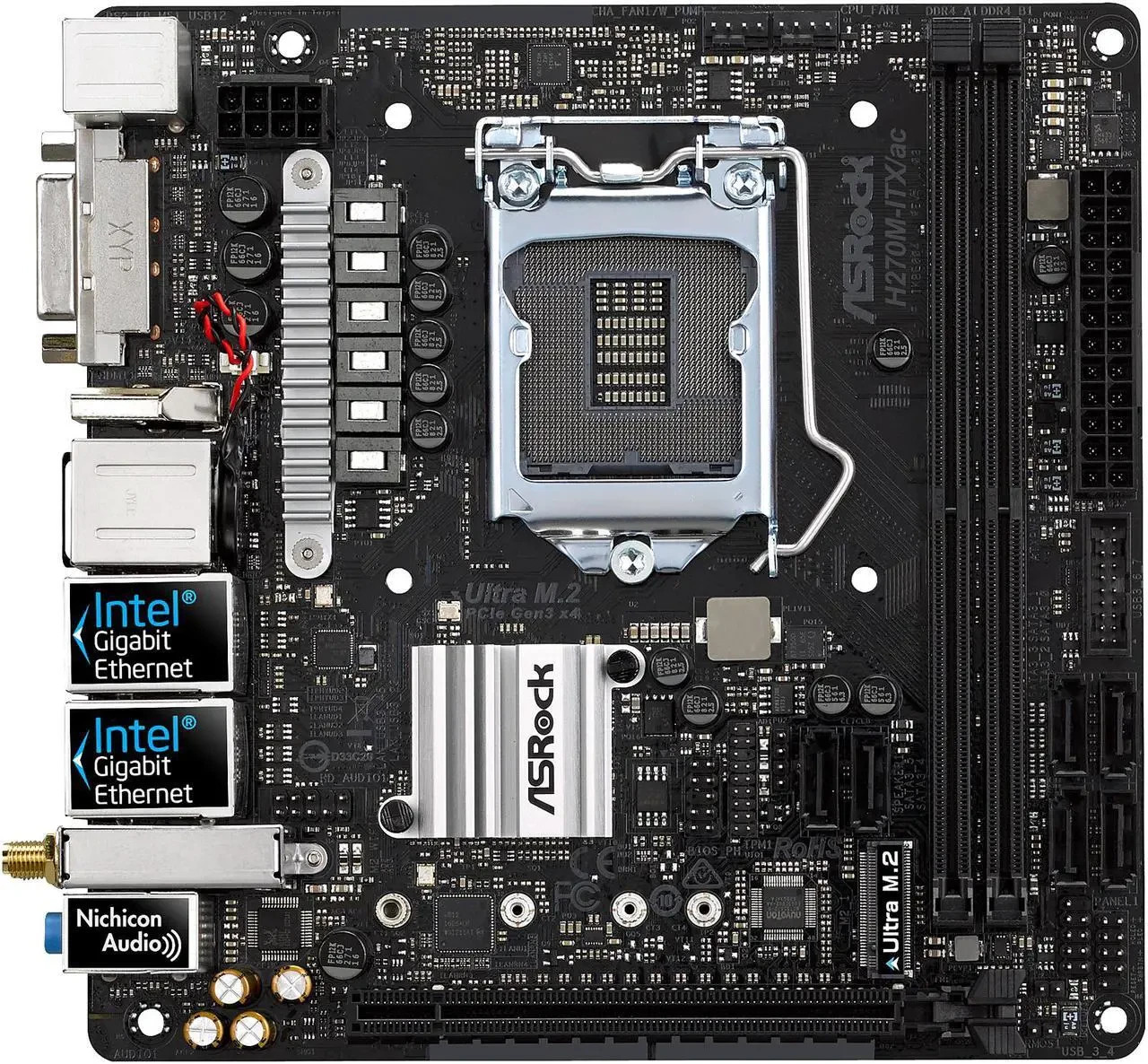 ASRock H270M-ITX/ac LGA 1151 Intel H270 HDMI USB 3.1 Mini ITX Motherboards