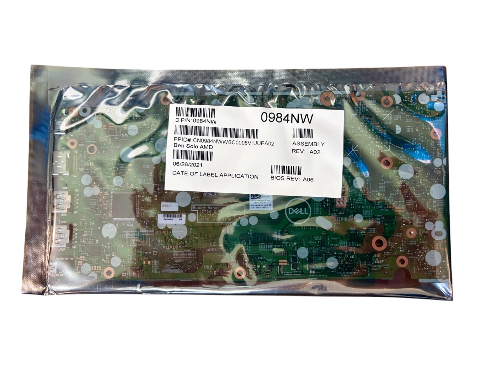 NEW Dell Laptop Motherboard for Inspiron 14 5485 – AMD Ryzen 7 3700U – 984NW