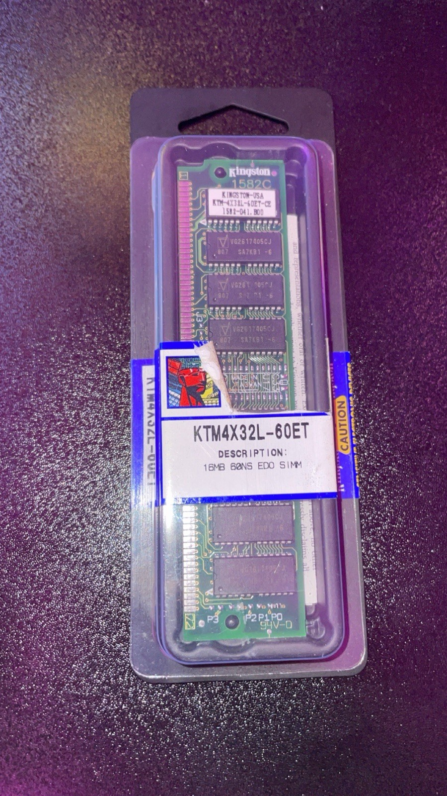 Kingston 16MB EDO RAM 72-Pin SIMM Module 60ns 1x16MB KTM4X32L-60ET