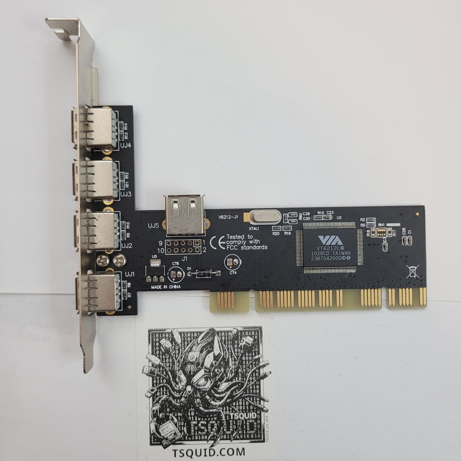 Encore Electronics USB 2.0 PCI Card ENLUSB2-5PCI-BR 5-Port VIA VT6212L Chipset