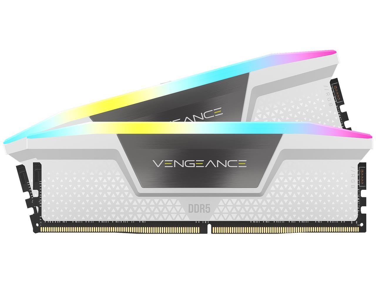 CORSAIR Vengeance RGB 16GB (2 x 8GB) 288-Pin PC RAM DDR5 6000 (PC5 48000) Deskto
