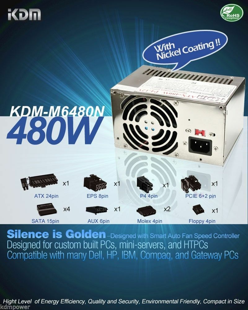 NEW 480W Power Supply Replace DPC-ATX-400 50N