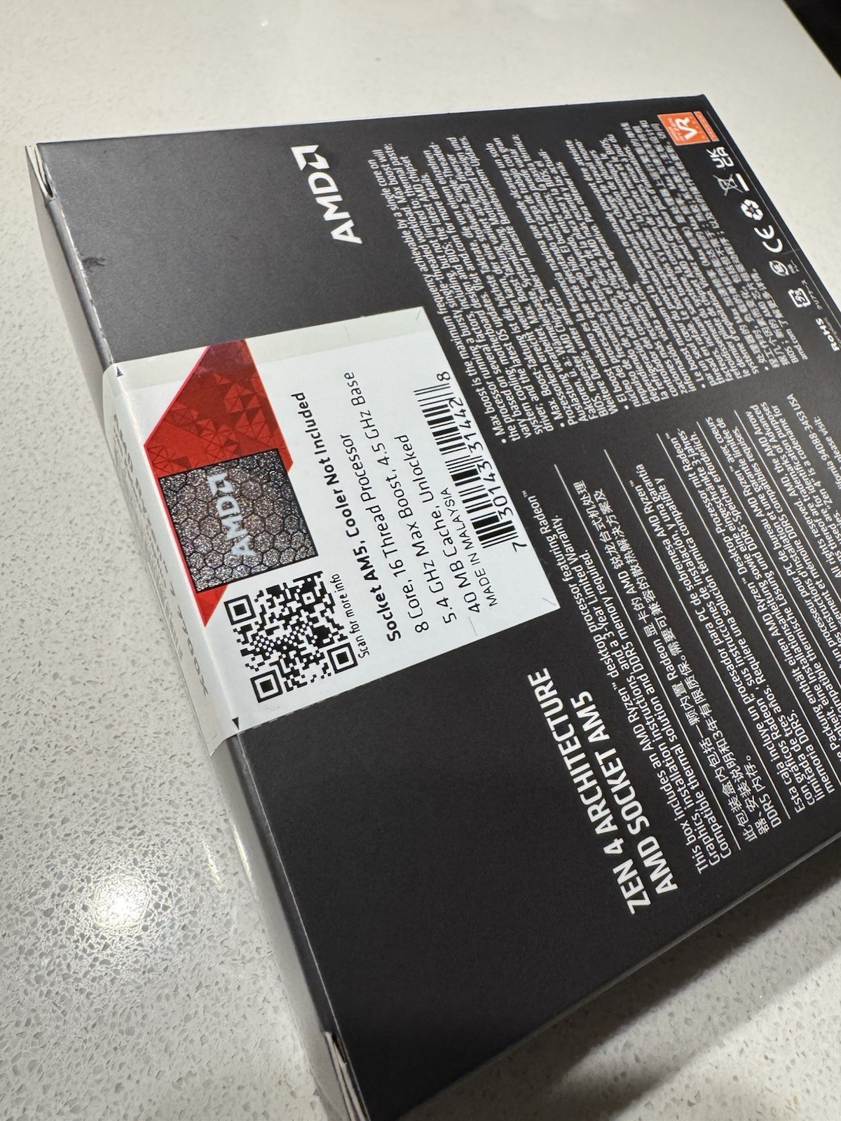 AMD Ryzen 7 7700X 8-Core 16-Thread AM5 CPU NEW Factory Sealed Retail Box