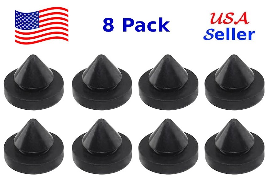 Rubber Press-in Anti-Vibration Bumpers Case Feet Panel Stop – 8 Pack – NEW