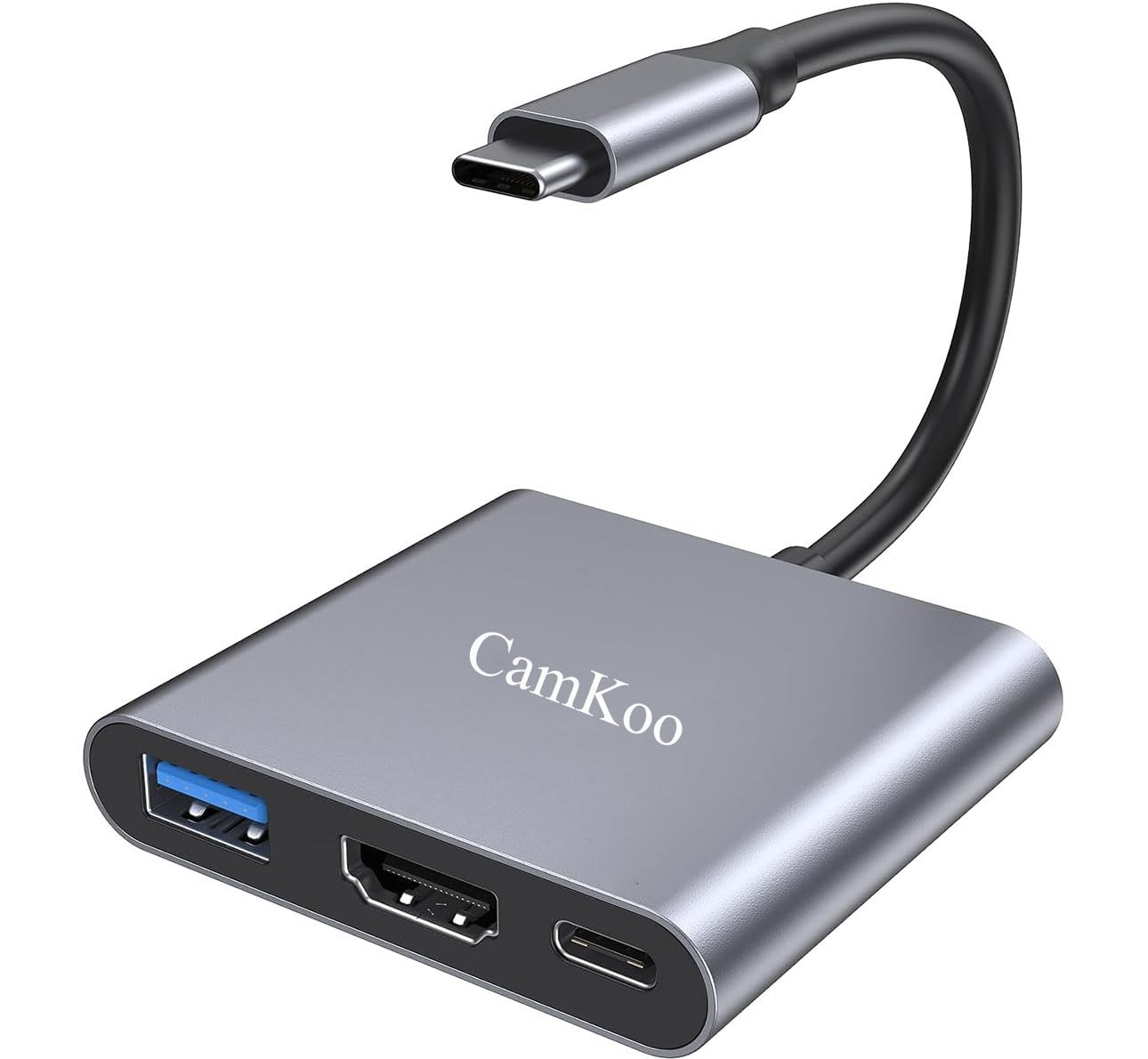 USB C to HDMI Multiport Adapter with USB-C PD Charging Port, 4K Silver