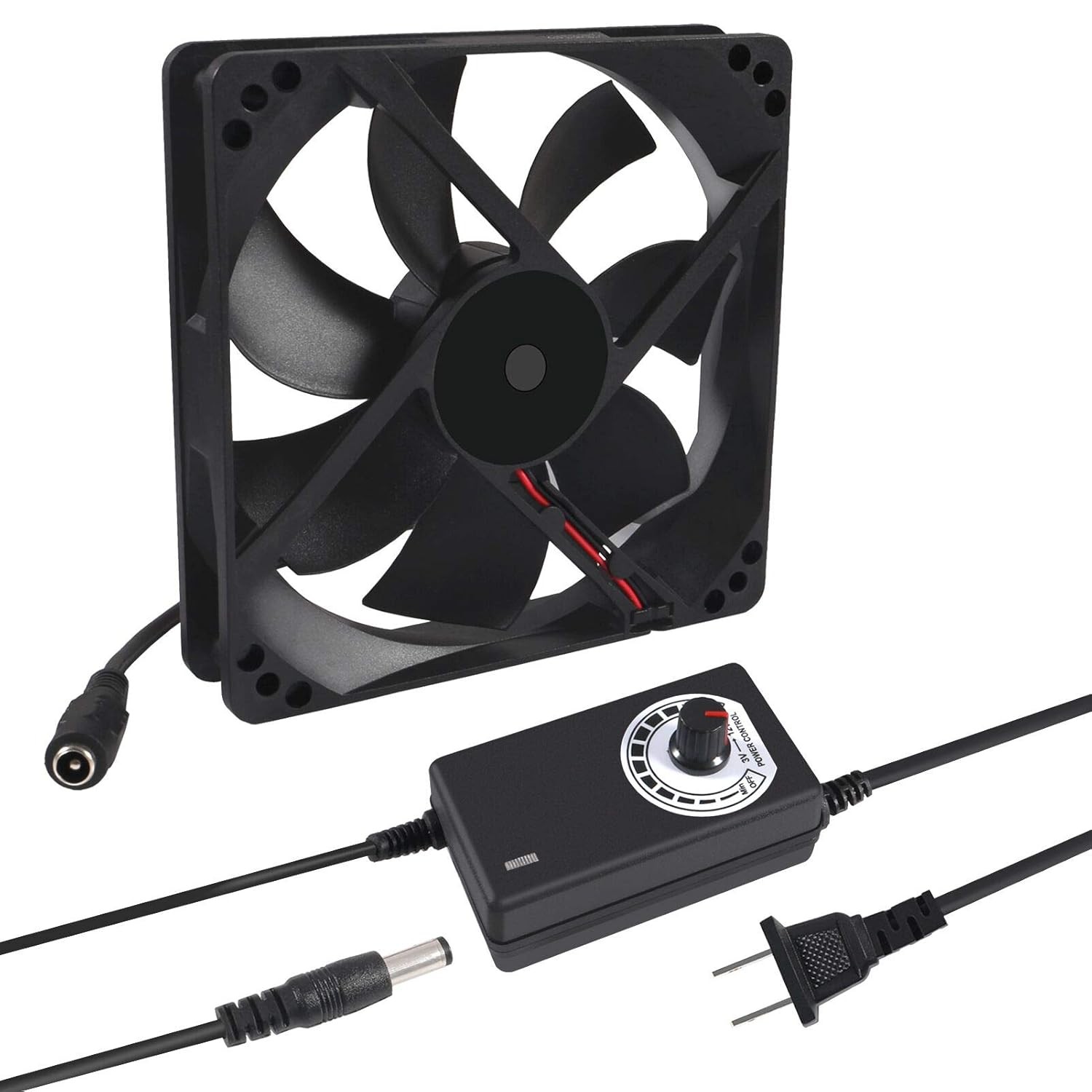 120mm x 25mm 110V 220V AC Powered Cooling Fan with Speed Controller
