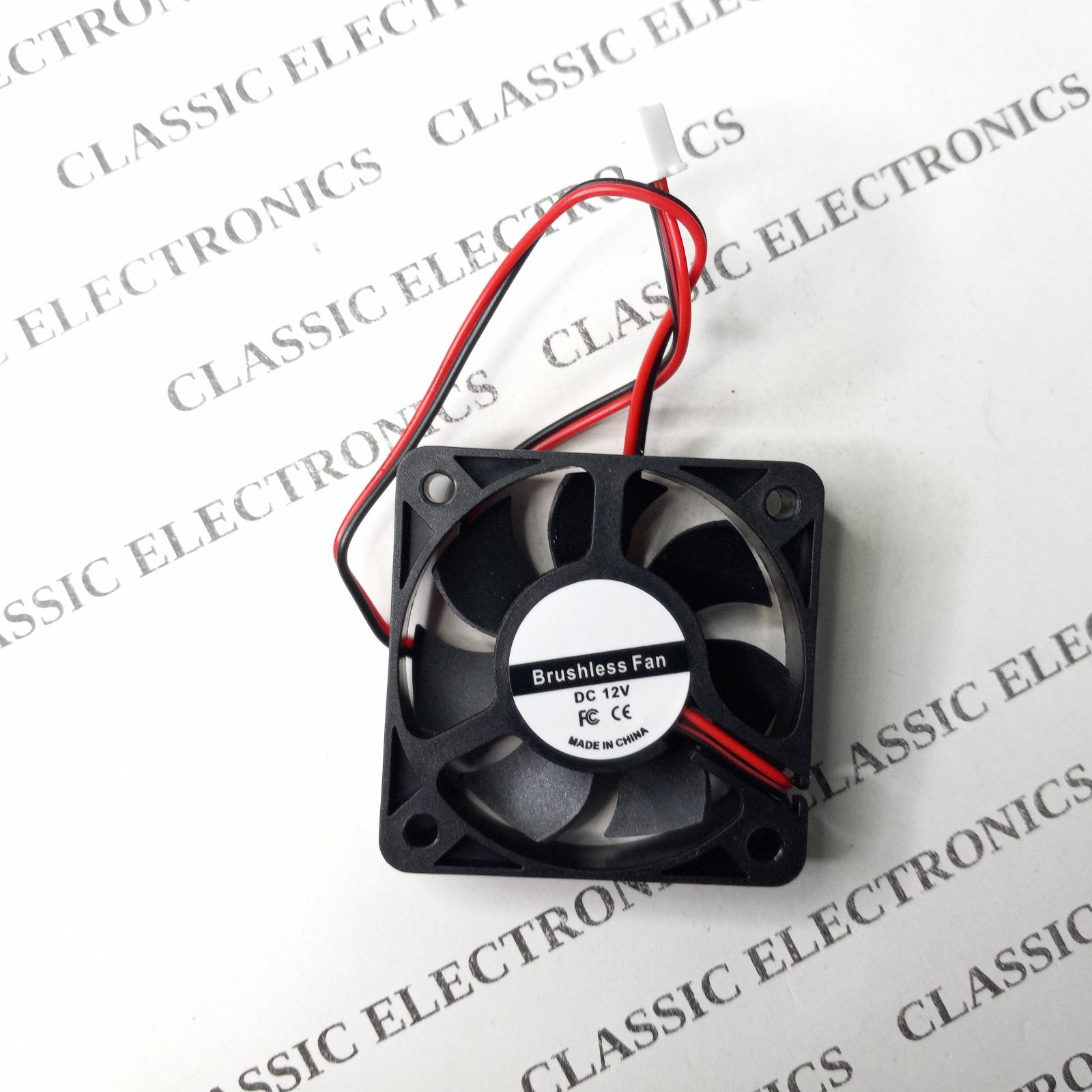 50mm X 50mm X 10mm 12VDC Brushless Cooling Fan 28.5 dBA 2-Pin Conn. Wire Leads