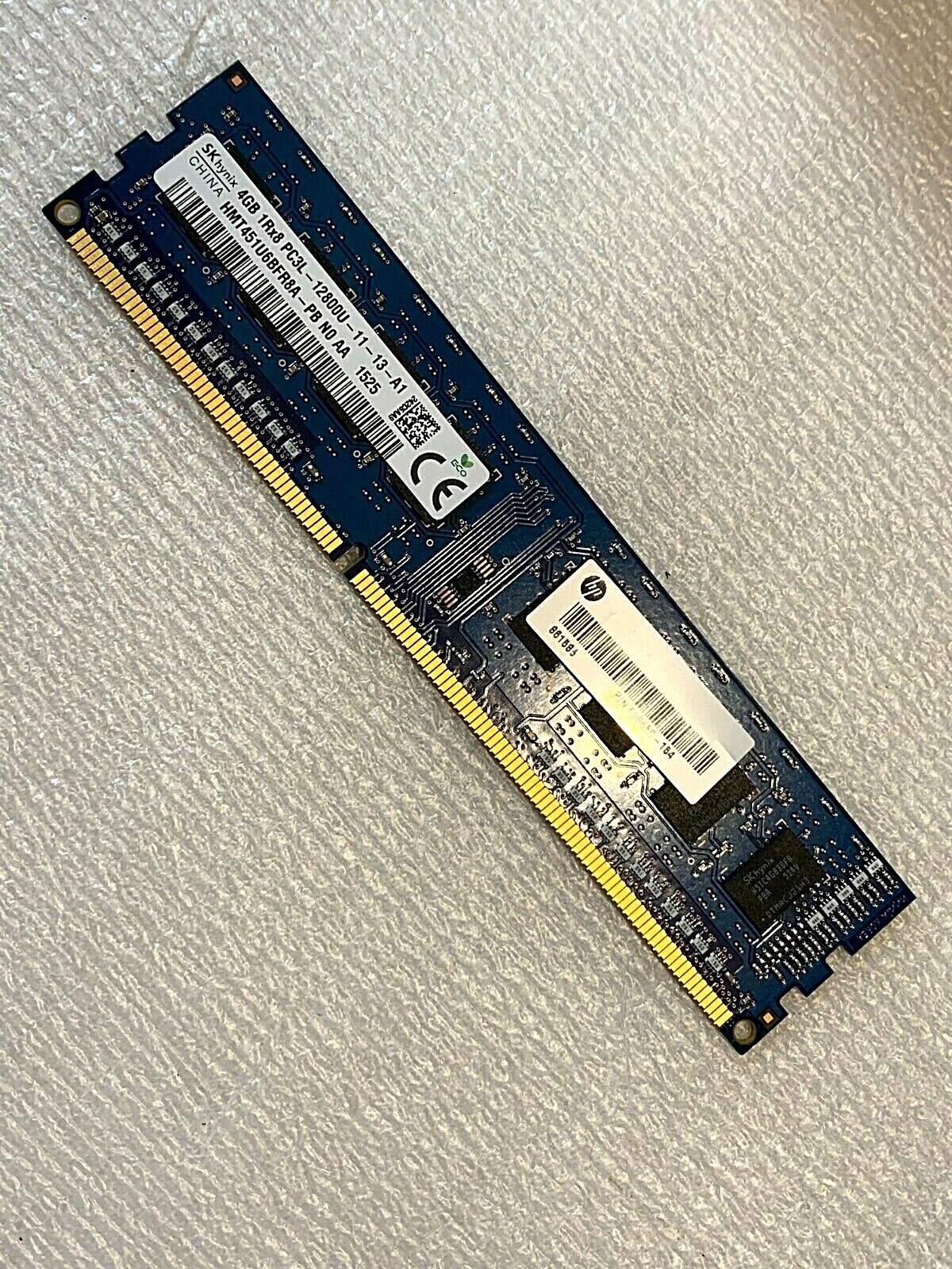 Hynix PC3-12800U 4 GB DIMM 1600 MHz DDR3L HP-698650-154 Memory HMT451U6BFR8A-PB