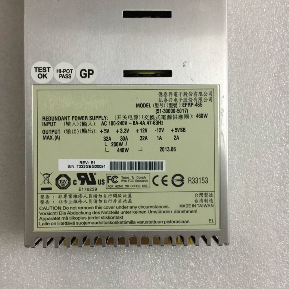 EFRP-465 460W Disk Array Card Storage Redundant Power Supply Used For ETASIS