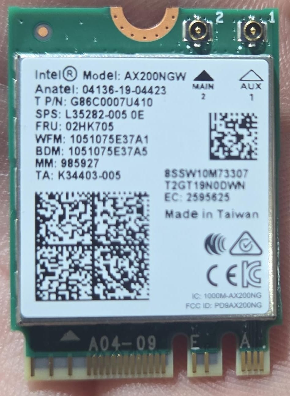 Intel – AX200.NGWG.NV – WiFi AX200 Wireless Network Card 802.11ax Bluetooth 5.2