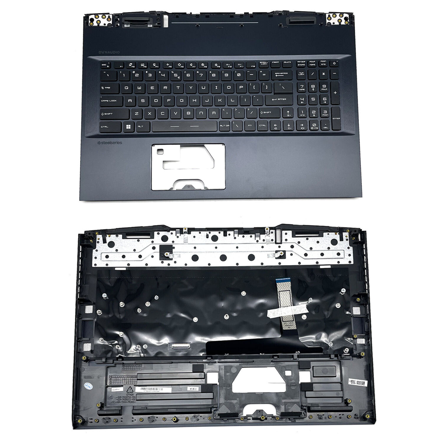 Blue Palmrest Full Colorful Backlit Keyboard For MSI 9S7-17K314 GE76 Raider 11UE