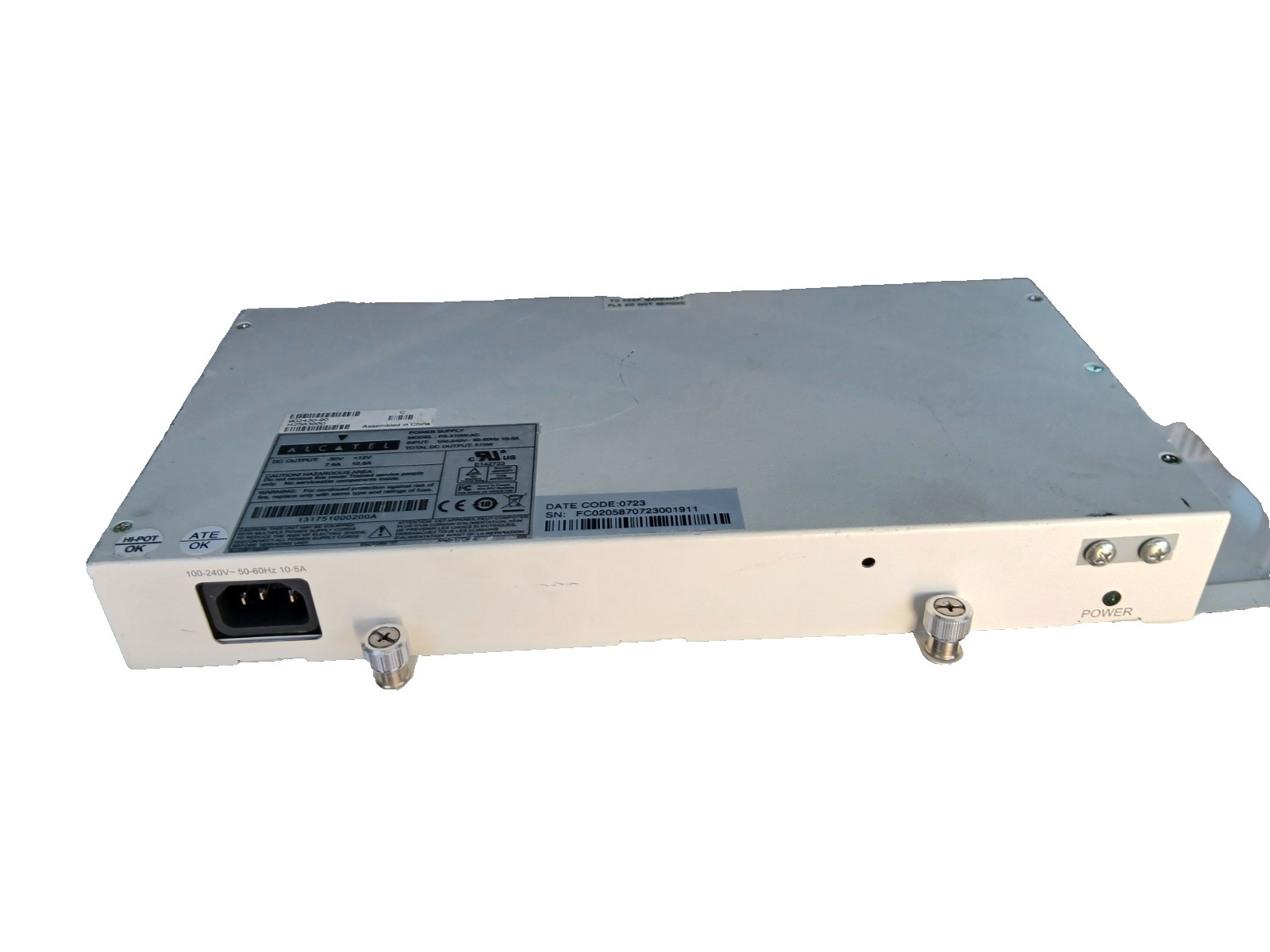 Alcatel PS-510W-AC Power Supply 510W -50V 12V Rackmount
