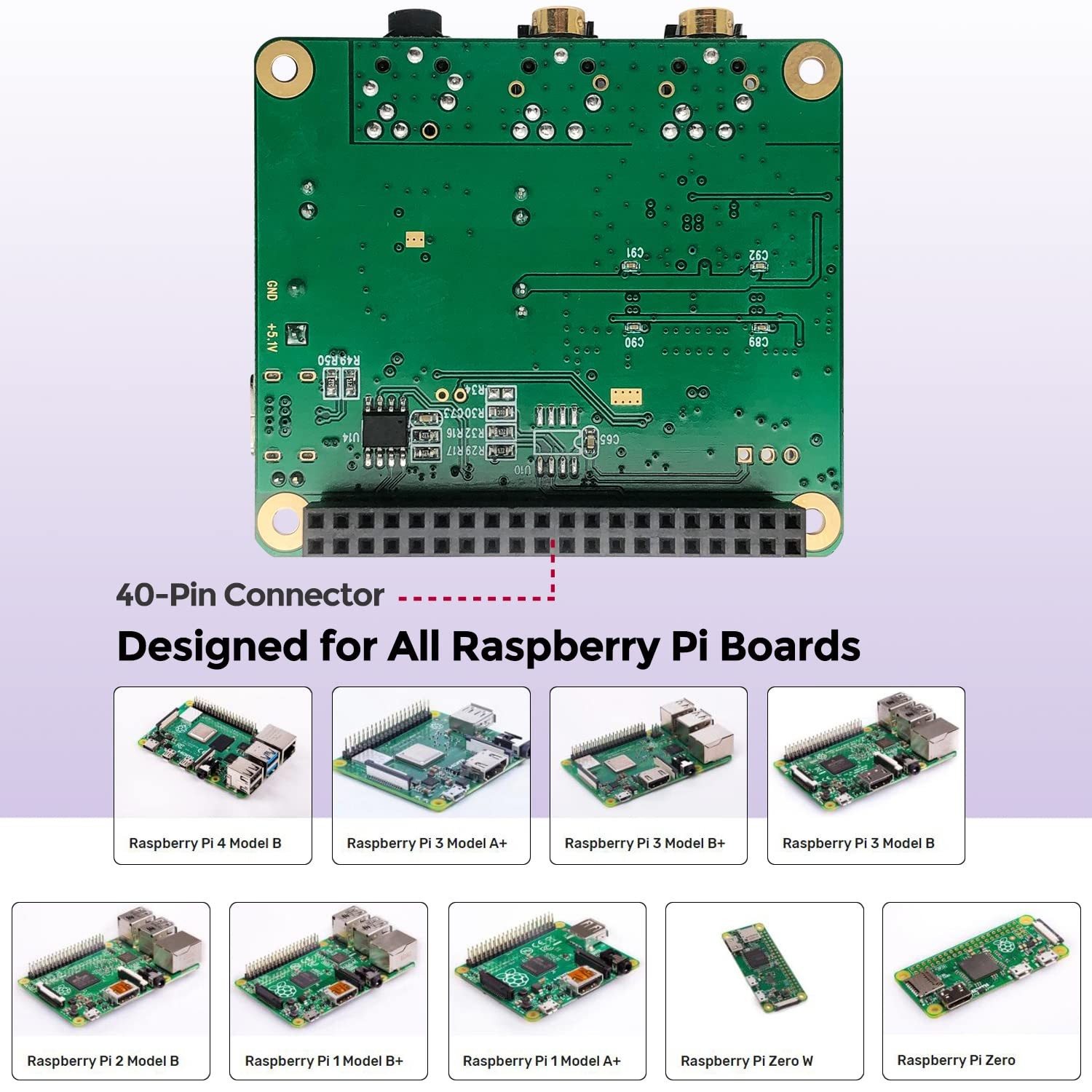 Raspberry Pi HiFi DAC Pro Hat ES9038Q2M Audio Card PCM DSD Lossless High Reso…