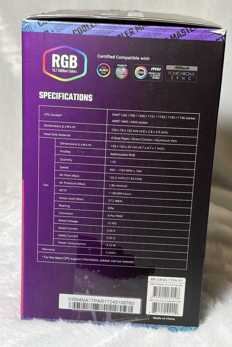Cooler Master Hyper 212 Spectrum V3 CPU Air Cooler ARGB 120mm PWM Fan