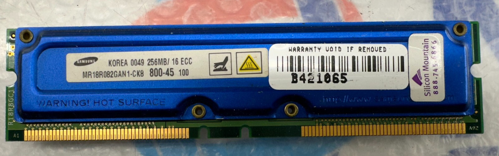 Samsung MR18R082GAN1-CK8 Memory Ram 256MBSamsung MR18R082GAN1-CK8 Memory Ram 256