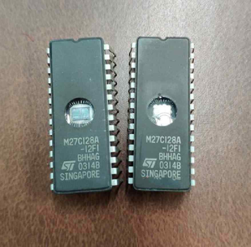 1PCS M27C128A M27C128A-12F1 27C128 Ic Eprom 128Kbit 100Ns 28-Dip fn