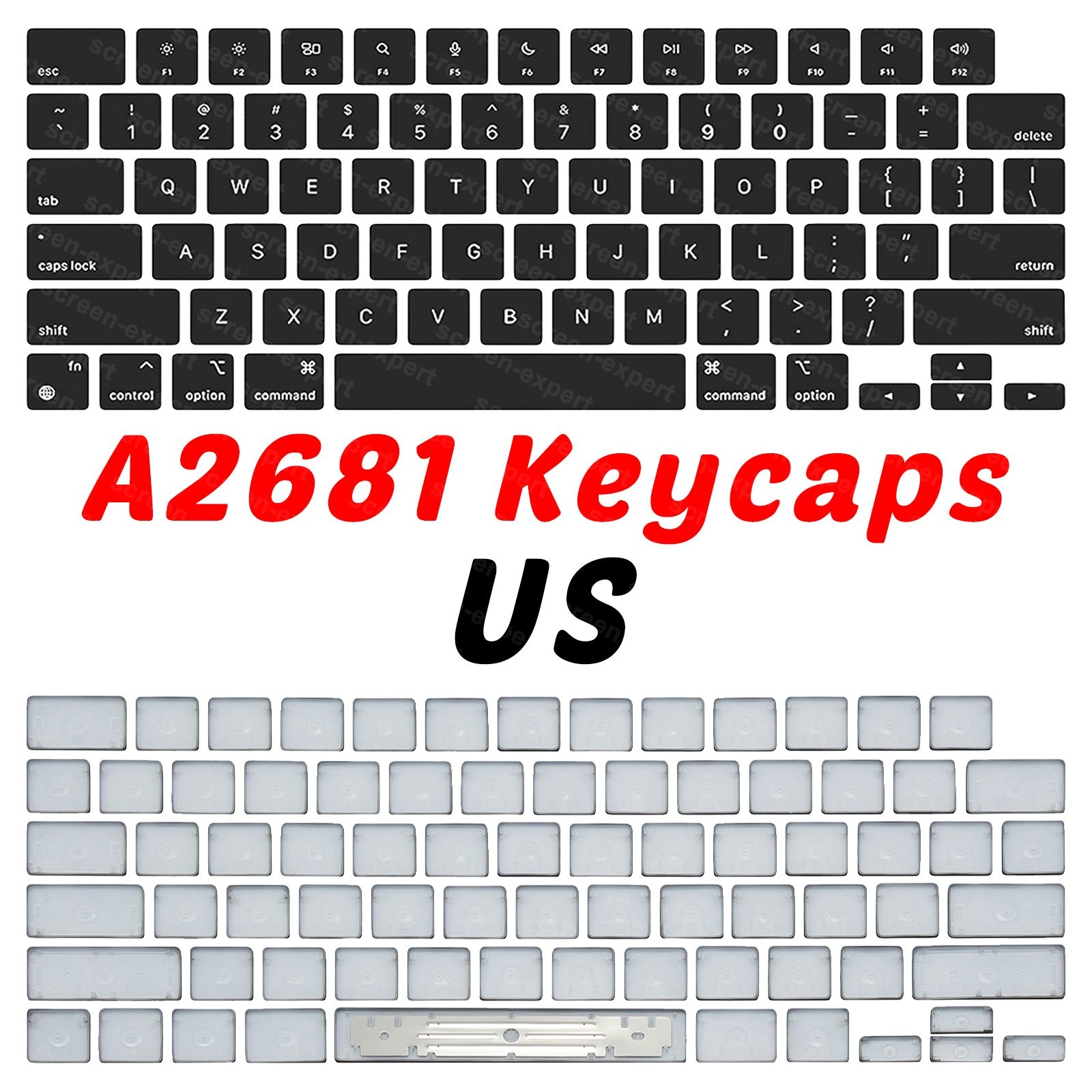 US New Keyboard Keys Keycaps for Macbook Air 13.6in M2 A2681 Keycap Key Cap 2022