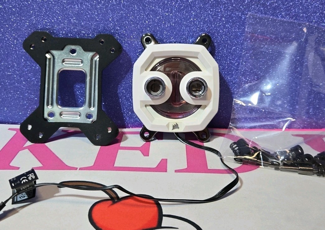CORSAIR iCUE RGB LCD CPU Water Block Socket AMD AM4 – White