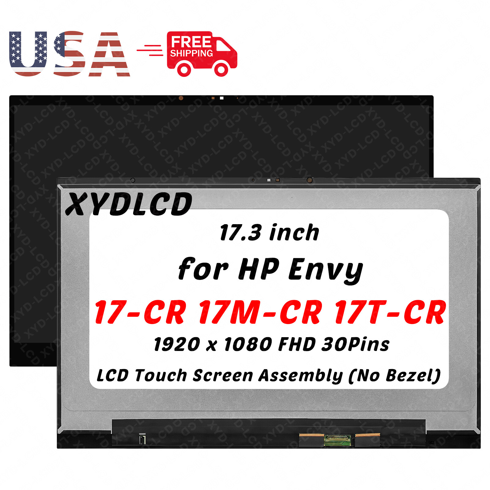 17.3in for HP Envy 17T-CR000 17T-CR100 N13553-001 LCD Touch Screen Assembly FHD