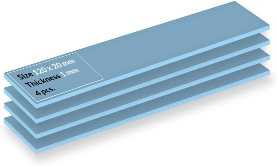 ARCTIC TP-3: Premium Performance Thermal Pad, 120 x 20 x 1.0 mm (4 Pieces)