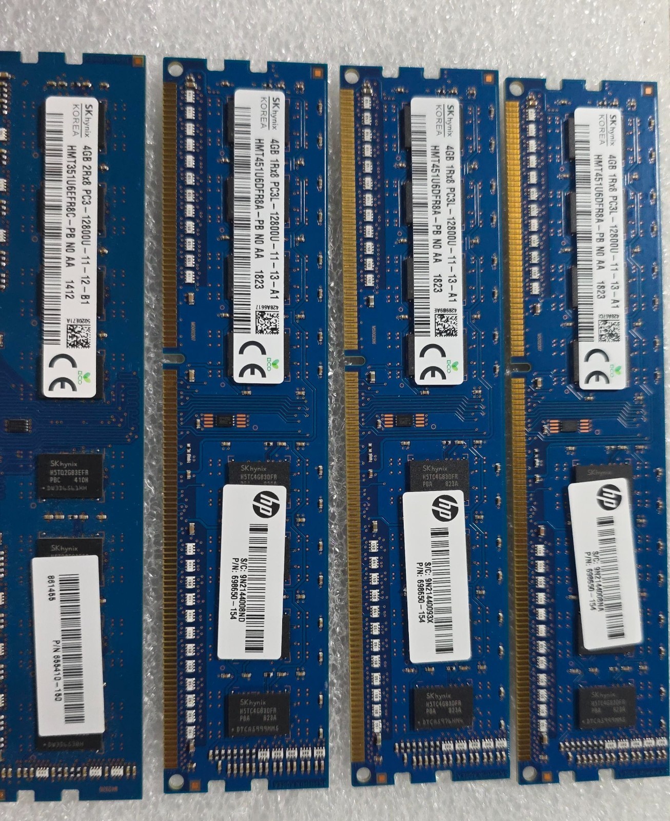 (3) SK Hynix 4GB PC3L-12800U DDR3-1600 HMT451U6DFR8A-PB / (1) HMT351U6EFR8C RAM