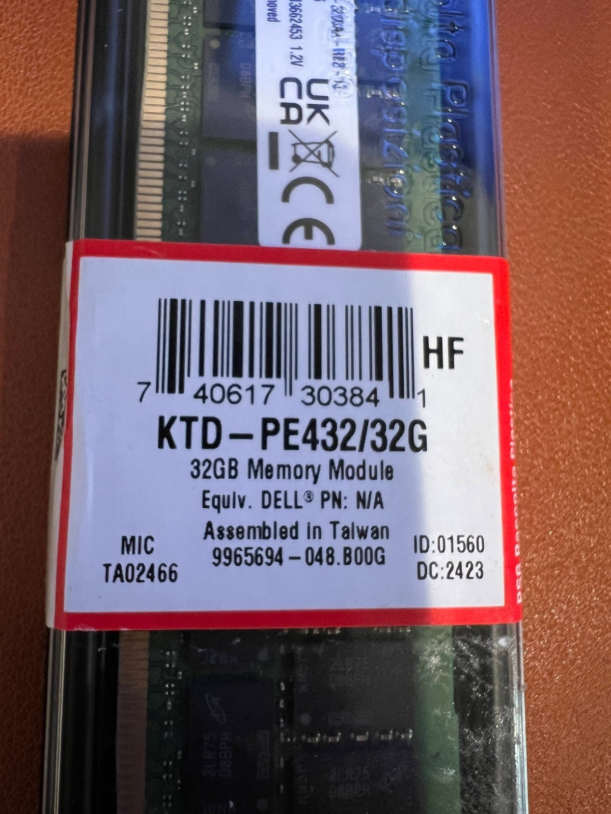 KTD-PE432/32G – Kingston 32GB DDR4 ECC Memory Module – NEW / UNOPENED