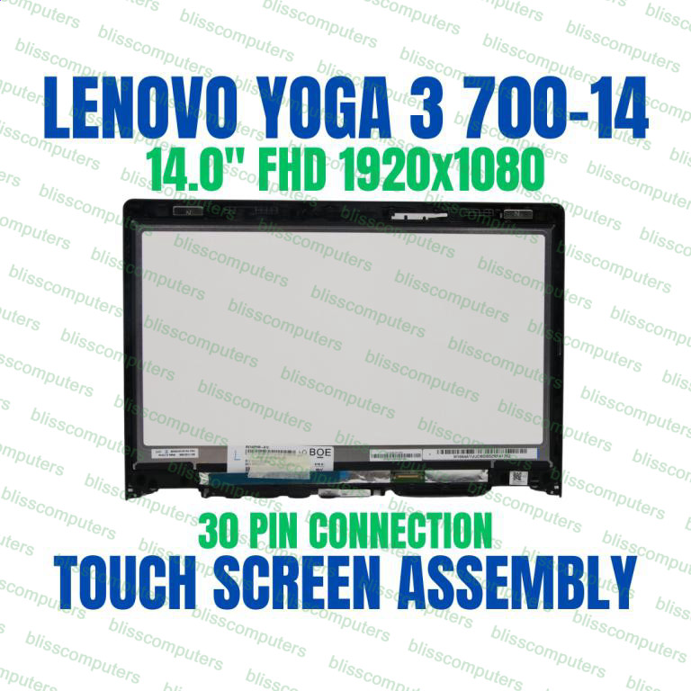 Lenovo Yoga 3 14 80JH000TUS 14″ FHD LCD Touch Screen Digitizer Bezel Assembly