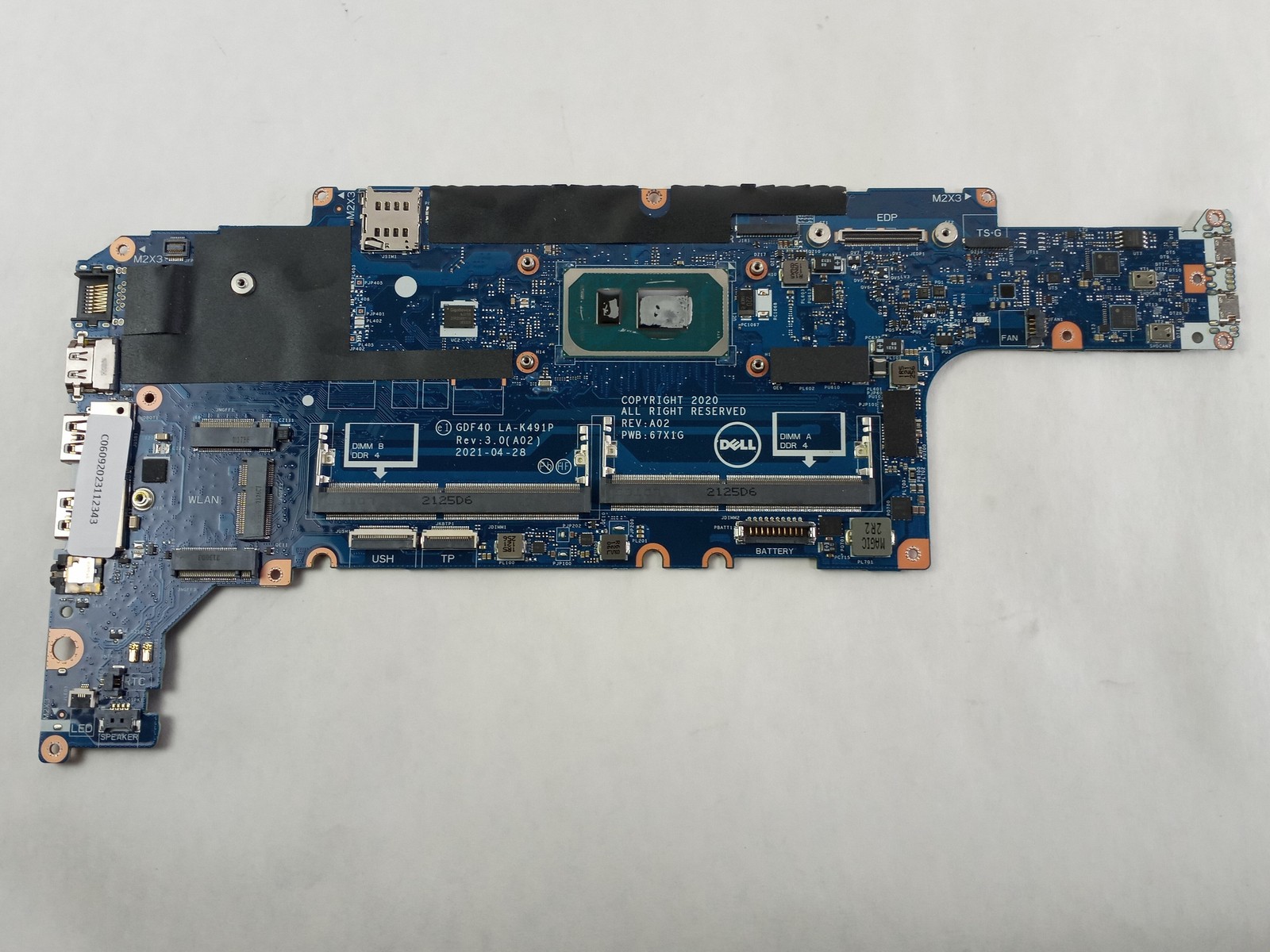 Dell Latitude 5420 14P1W Intel 2.4 GHz Core i5-1135G7 DDR4 Motherboard
