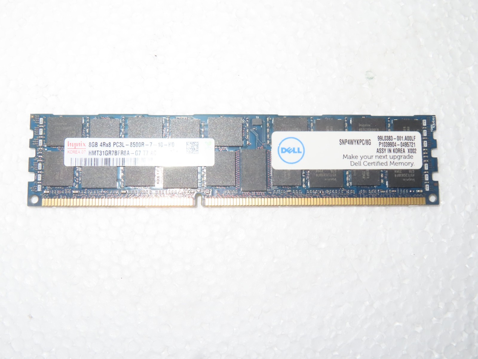 Hynix 8GB 4Rx8 PC3L-8500R-7-10-H0 Server Memory RAM HMT31GR7BFR8A-G7 T7 AC