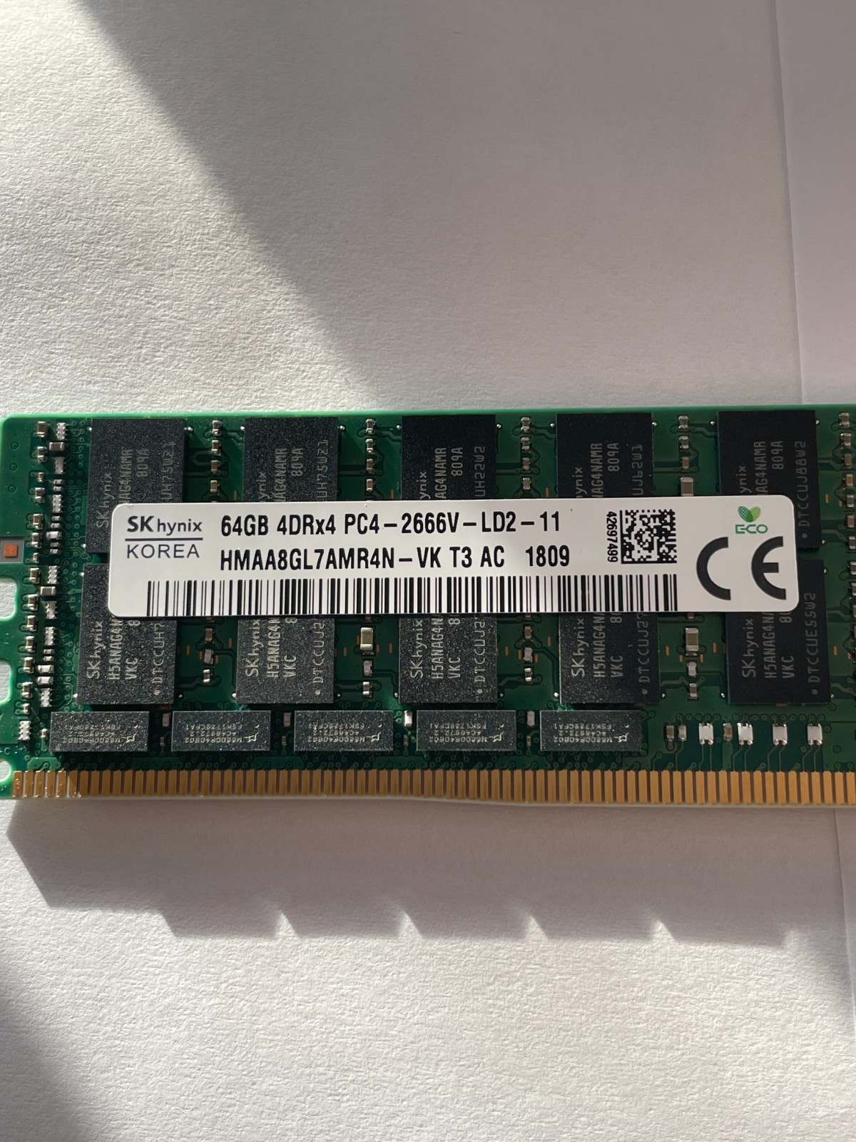 SK Hynix 64GB 4DRX4 PC4-2666V-LD2-11 DDR4 HMAA8GL7AMR4N-VK-T3 1809 Server Memory