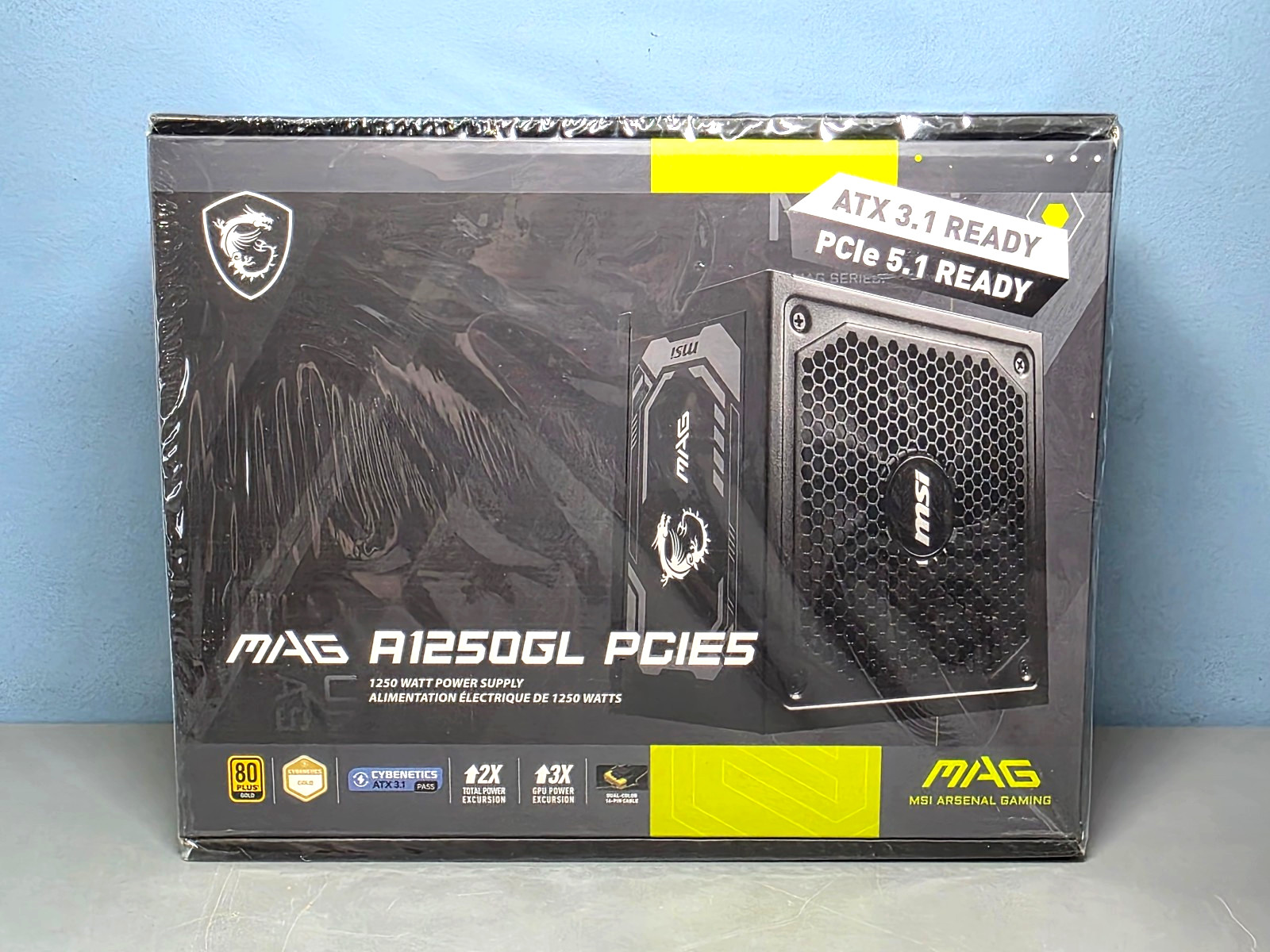 MAG A1250GL PCIE5 1250 Watt Modular Power Supply ATX 3.1 & PCIE 5.1 Ready Sealed