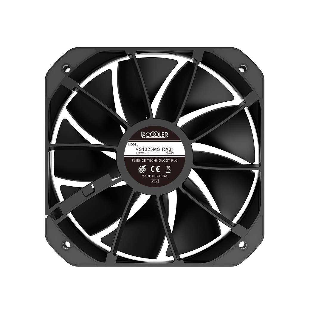 PcCooler K6 BK High Performance CPU Cooler Aluminum 130 mm Luxury Black